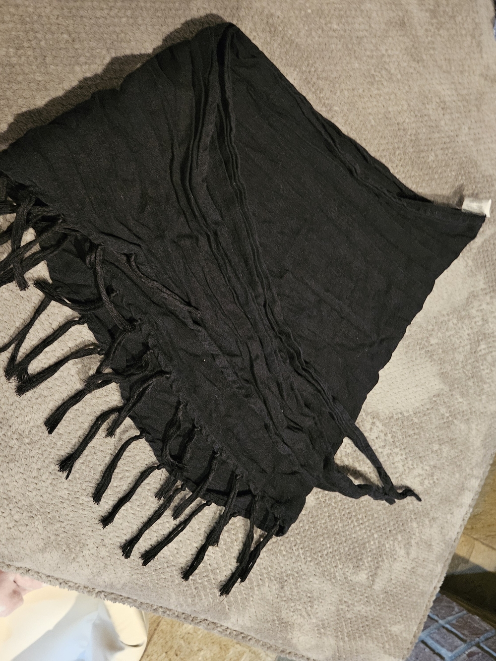 Vitamin A Black Fringe Mini Wrap